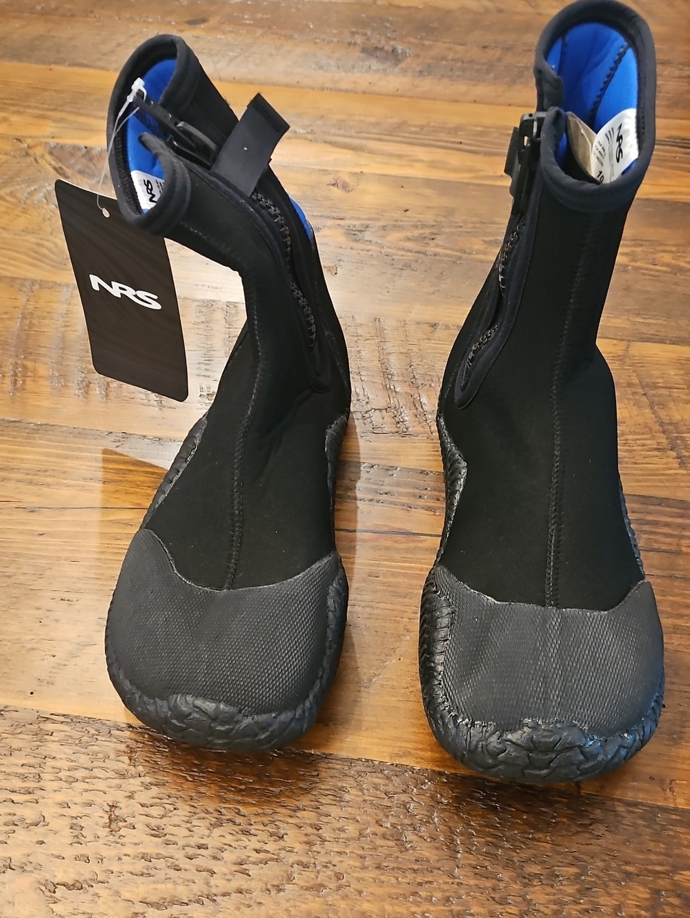 Nwt NRS Black Neoprene Water Boots with Blue Lining
